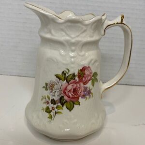 Old Foley James Kent Ltd “Harmony Rose” Small Porcelain Pitcher Salad Dressing